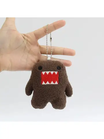Kawaii Cute Domo Kun Plush Keychain Anime Keyring Charm for Bag Keys Gift Collection