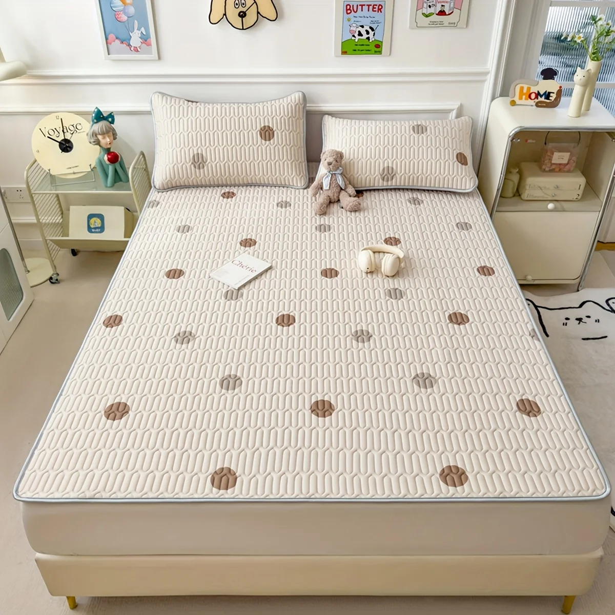 

2/3 шт. Love Circle Мягкие и крутые многокомпонентные летние дышащие латексные подушечки и наволочки Моющиеся (1 матовый + 1/2 наволочки)