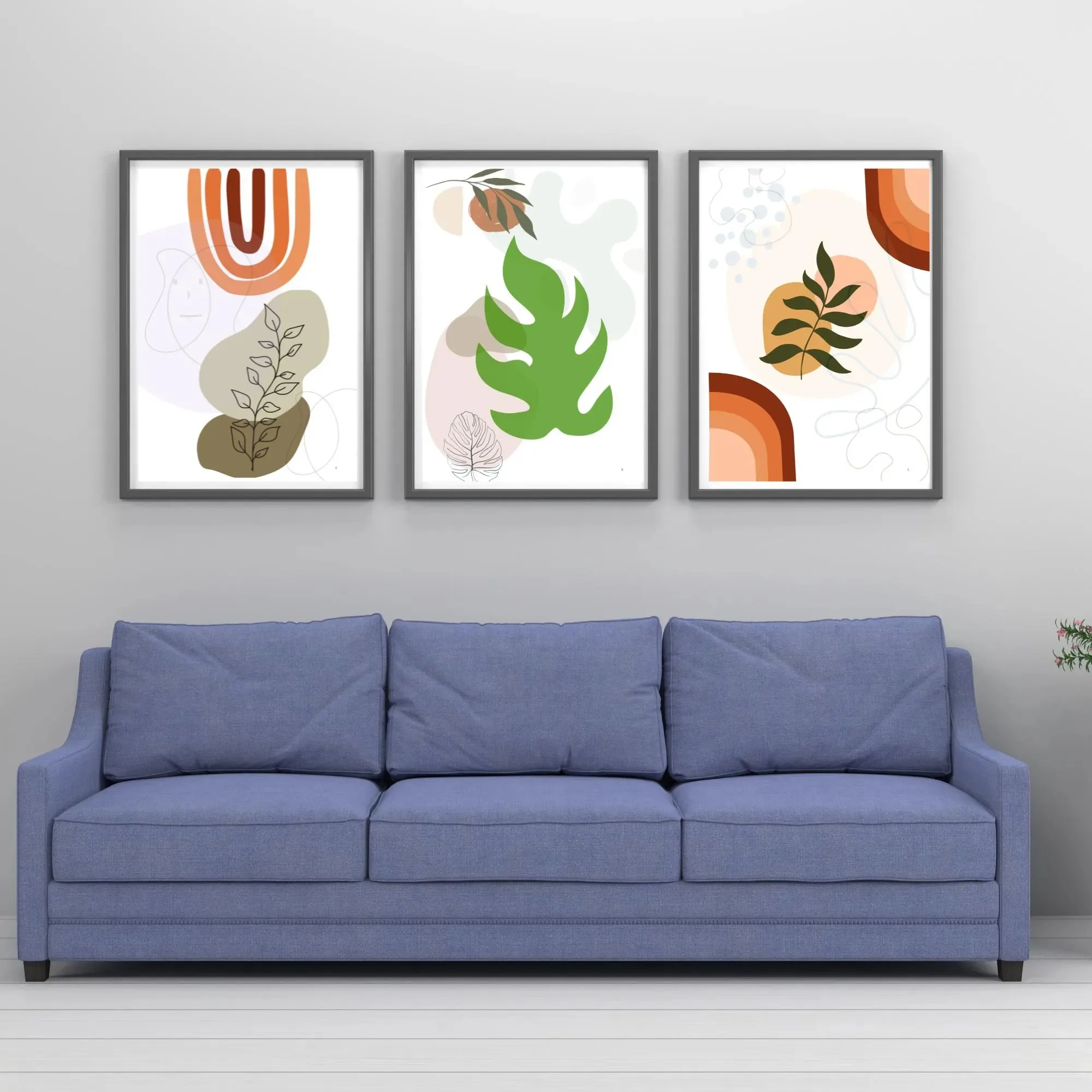 

Olive green modern art poster Organic shapes abstract art print Modern and stylish home decor Canvas painting print art poster