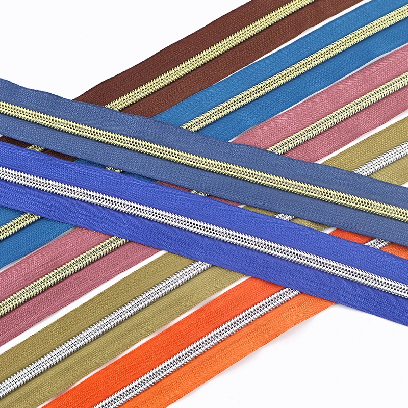 2/5/10/20M 5 # Nylon-Reißverschlussbänder Meterware zum Nähen von Kleidung, Dekoration, Taschen, Reißverschluss, durchgehende Rolle, Kunststoff-Reißverschluss, DIY-Zubehör – Detail 6