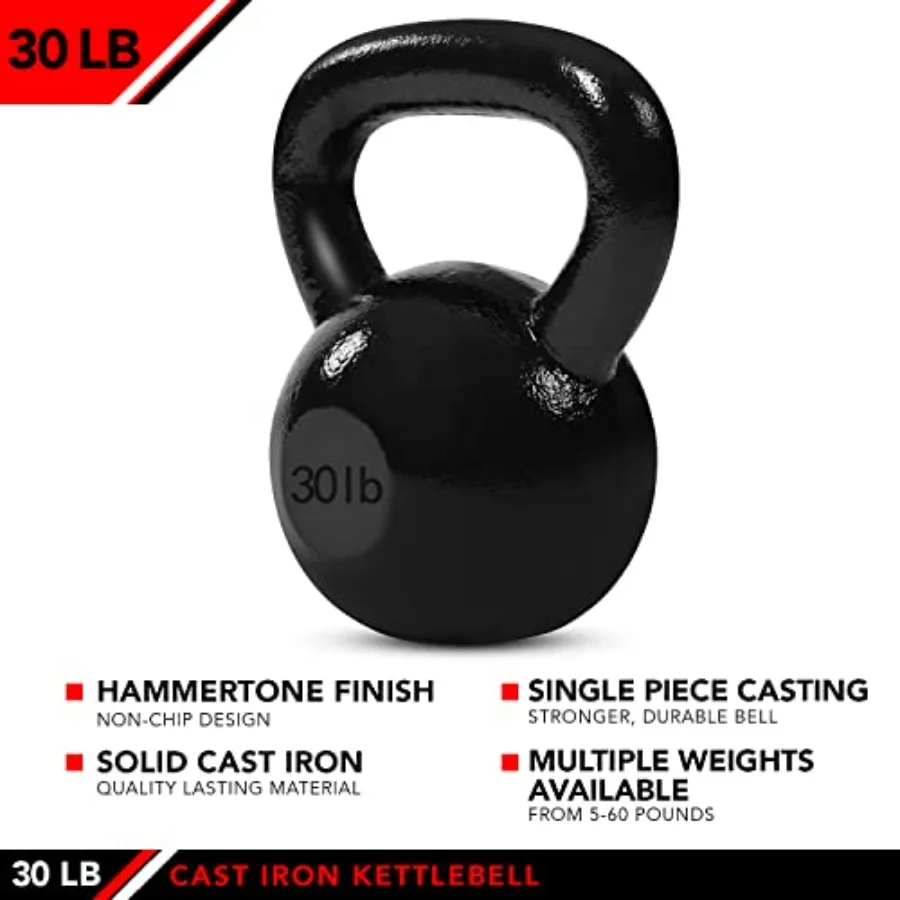 JFIT أوزان Kettlebell من الحديد الزهر 30 رطل لتدريب القوة وتمارين اللياقة البدنية الوظيفية في صالة الألعاب الرياضية المنزلية المتينة والمريحة #3