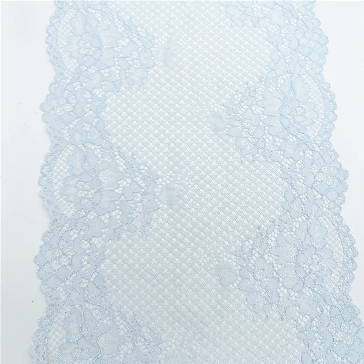 3y/Lot Width 22cm Pale Blue Elastic Stretch Lace Trim Skirt Hem Underwear Sewing Craft DIY Apparel Fabrics Sleeve Lace