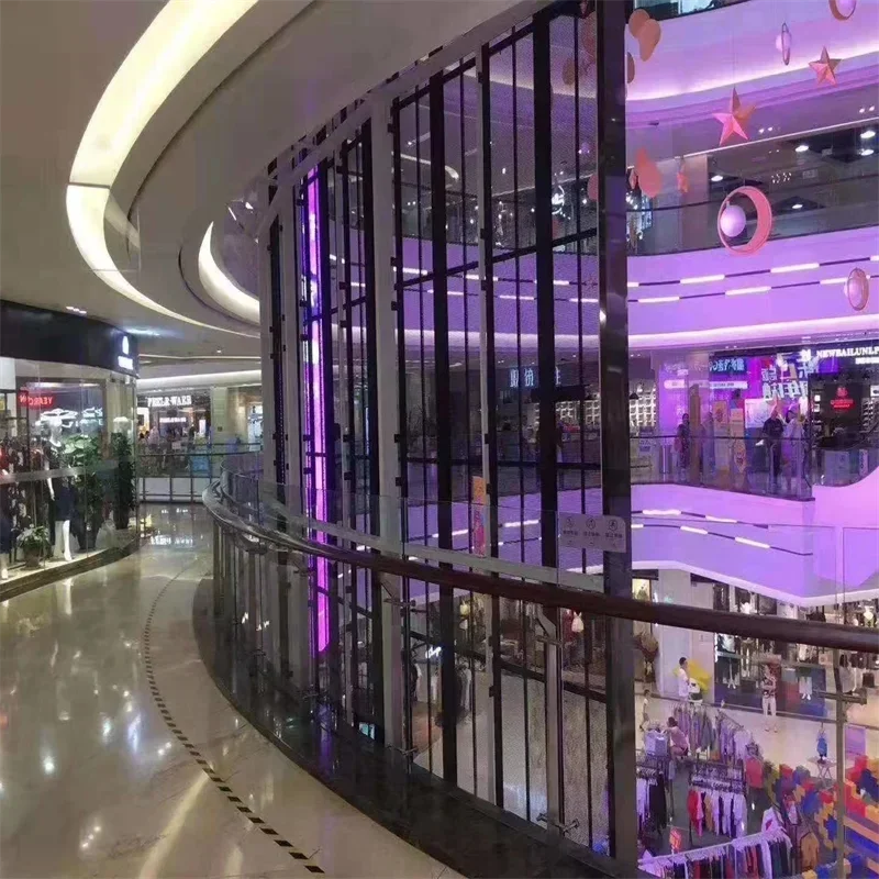 شاشة LED شفافة شاشة LED كاملة الألوان p3.91-7.81 إعلان خارجي عالي الدقة