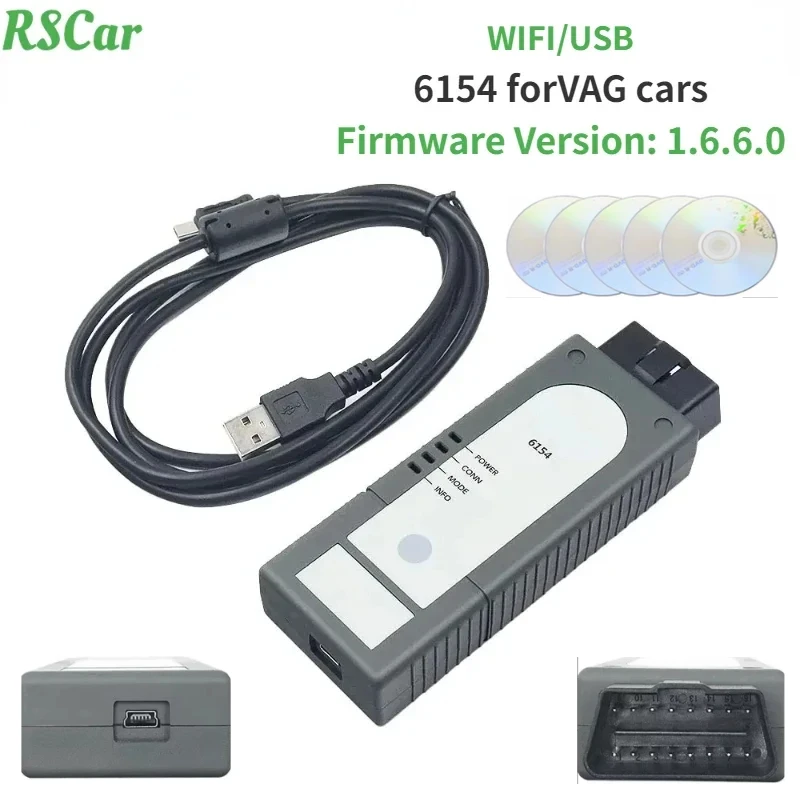 

Best OKI 6154b WIFI/USB V1.6.6b OBD2 Car Scanner 6154b NEW O-IS6.2.0 Version V1.6.6 for V Group OBD2 Car Diagnostic Tool