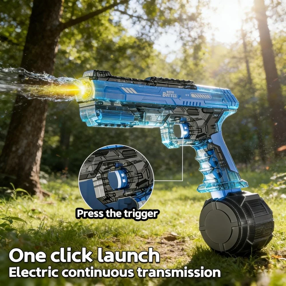 

Powerful Continuous Fire Water Gun High Speed Outdoor Blaster for Beach Pool and Garden Games Perfect Gift for Kids
