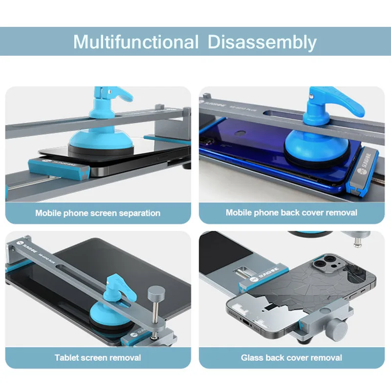 SUNSHINE SS-601G Plus Heating-free Screen Removal Fixture Universal Mobile Phone Pad LCD Screen Rear Cover Glass Splitter