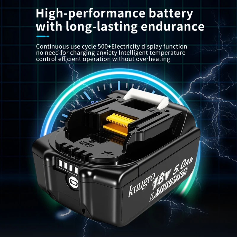 쿠그로 18V 6Ah 5Ah 4Ah 마키타 18V 배터리 전동공구 리튬이온 교체 배터리 LXT BL1850 BL1840 18V 스크류드라이버용 BMS 포함