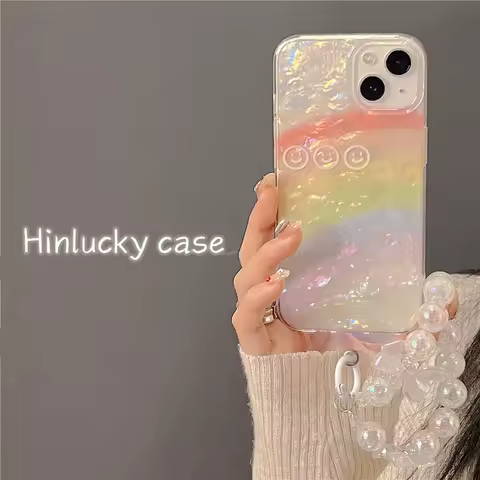 Rainbow Smiles Marble Phone Rainbow Case For Samsung S21 S10 S20 S22 FE S23 5G NOTE20 ULTRA 10 Plus Soft Silicone Cover