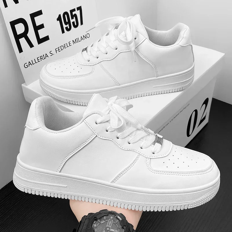 Putian Low-Top White Shoes for Students Men and Women Couple Trendy Casual Sneaker Size 47 Pure White All-Match Sneakers