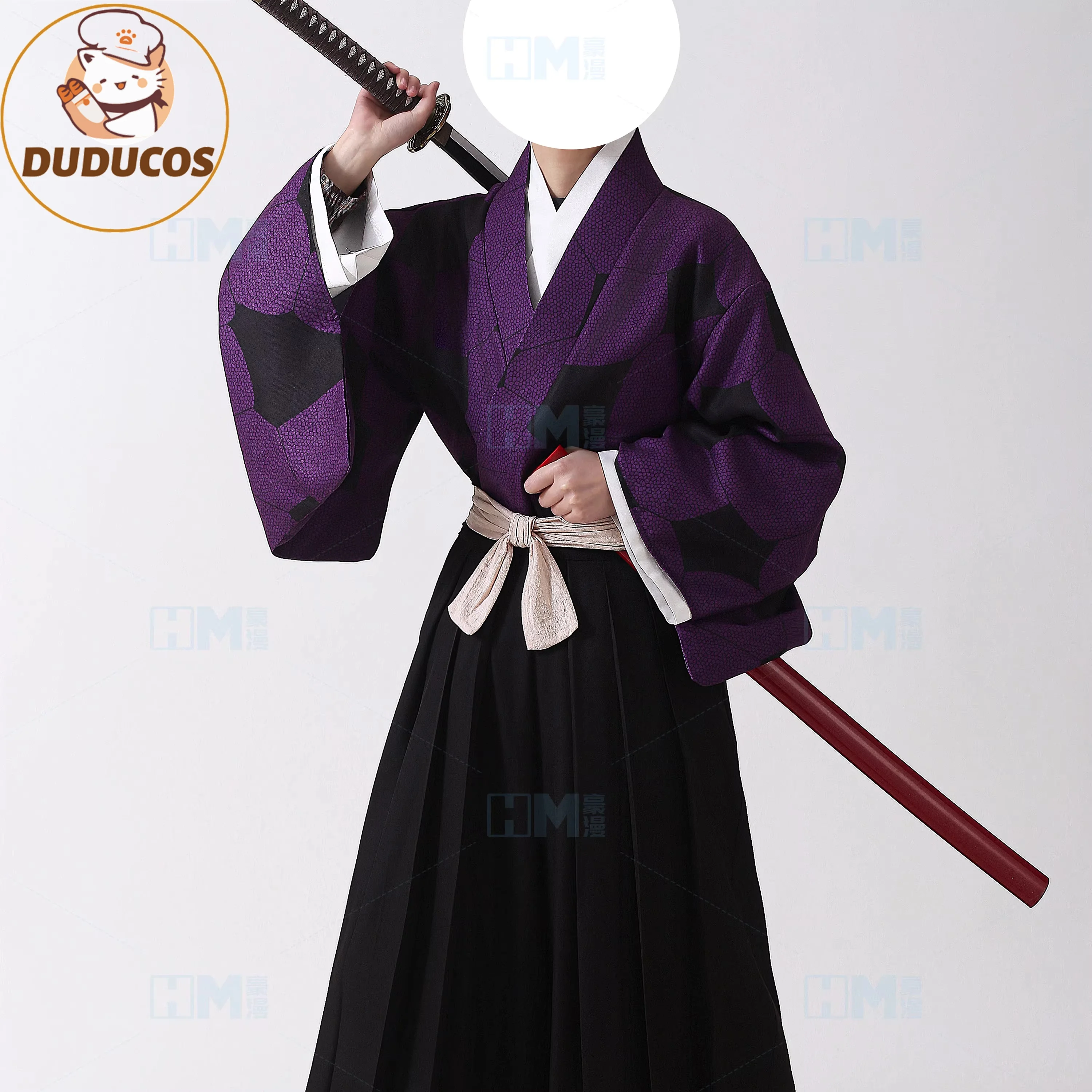 

Anime Kokushibo Tsugikuni Yoriichi Cosplay Costume Haori Pants Convention Halloween Christmas Gift