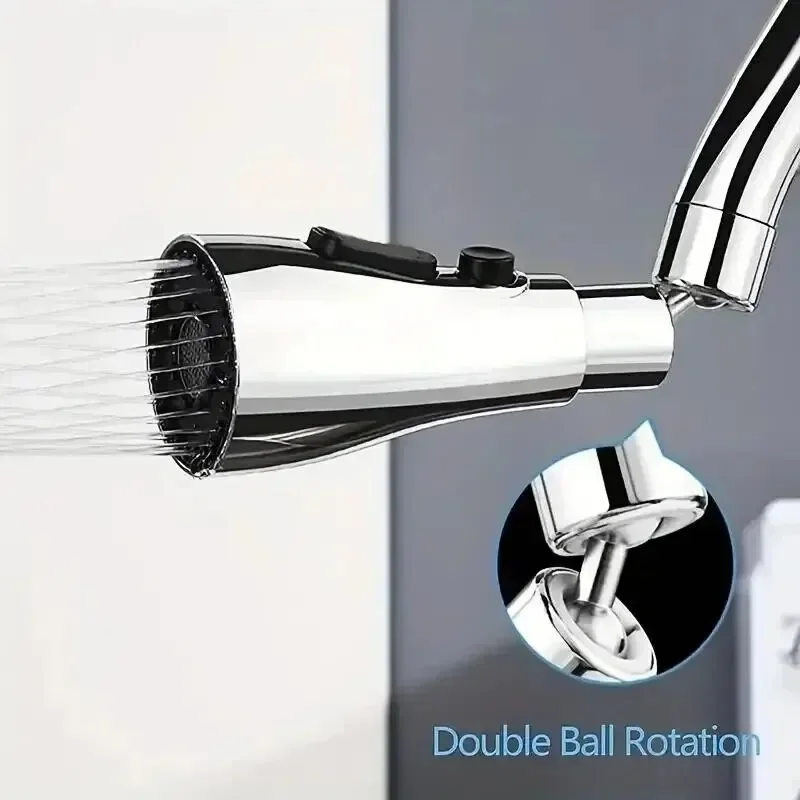 1pc Faucet Extender Boosting Splash Prevention Three Modes Water Saver Home Extended Shower Spray Filter image 4