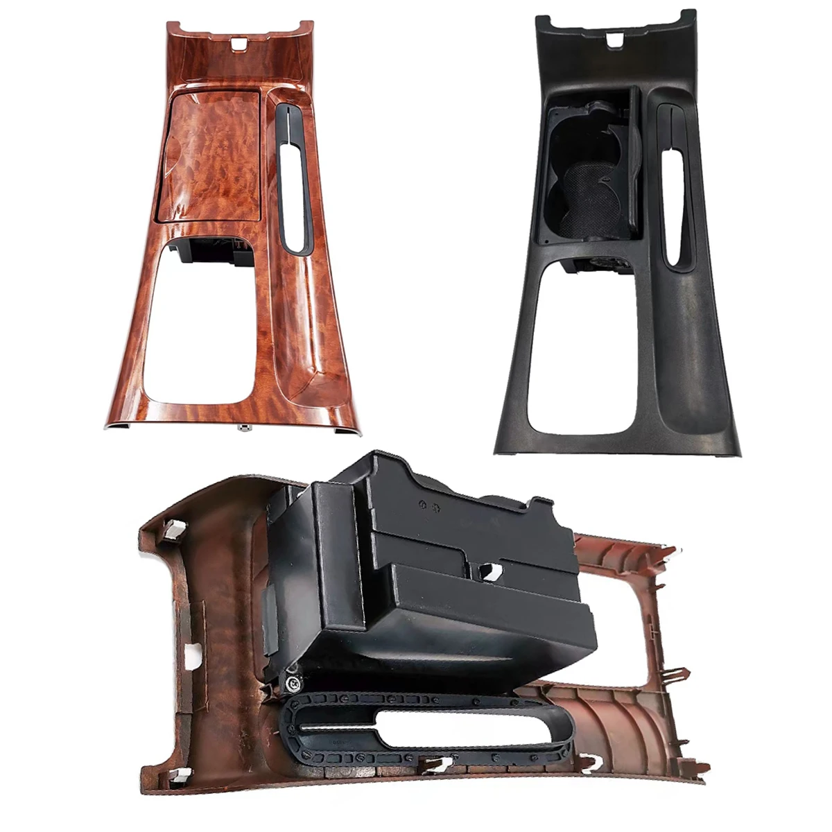 

Mahogany Storage Box Cup Holder Shifter Trim Center Panel Handbrake Panel Shifter Bezel For Toyota Camry 2003 2004 2005 2006