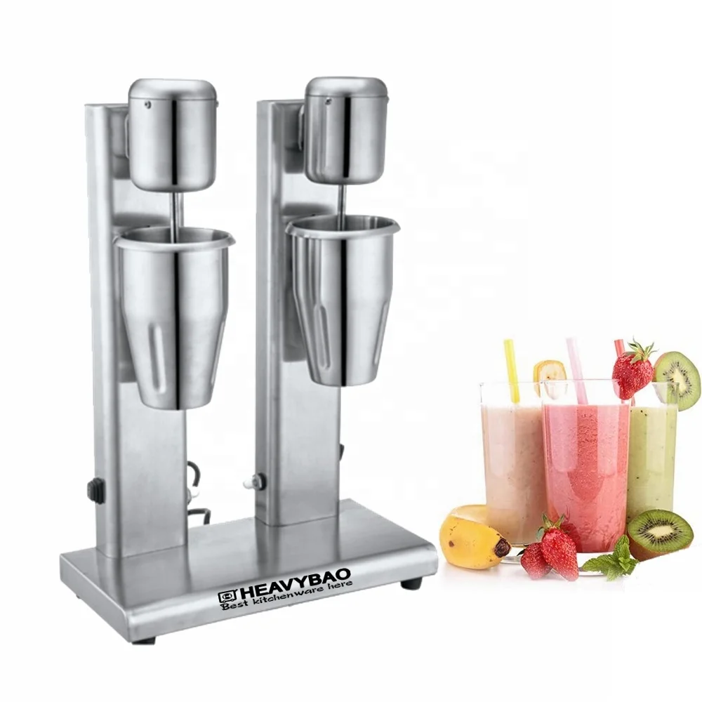 Commercial Dual Head Milkshake Soft Ice Cream Mixer Blender Cocktail Stainless Steel DrinkMaster Mixer Shake Machine