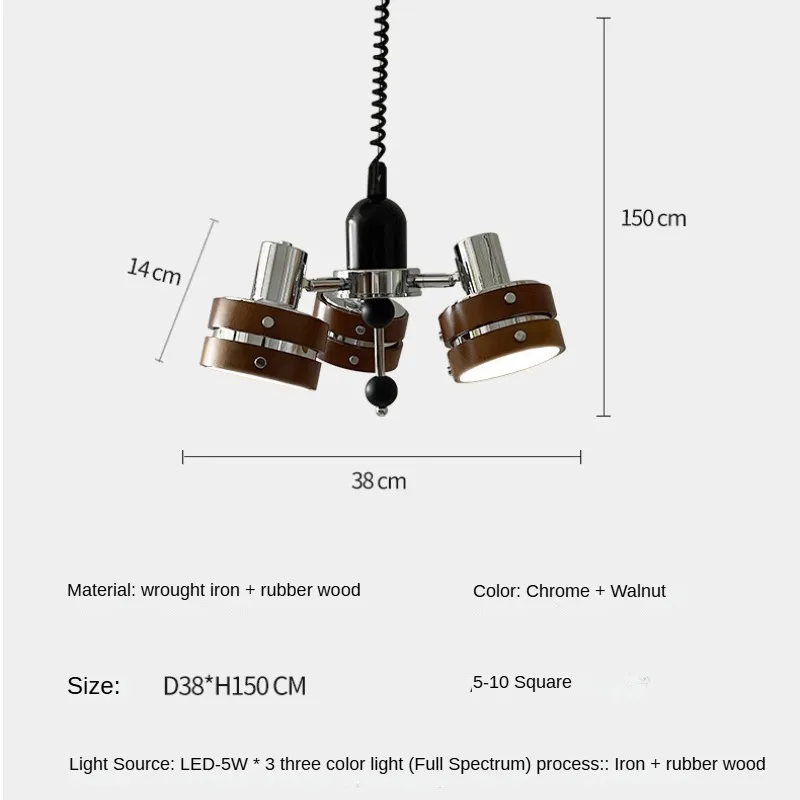 Luces colgantes telescópicas creativas para restaurante, decoración moderna para el hogar, accesorios de iluminación de madera maciza para sala de estar, lámparas LED colgantes