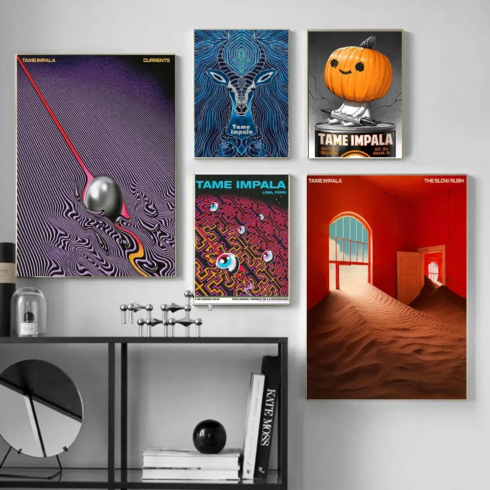 Nuevo Tame Impala, banda de música Rock psicodélica, pintura en lienzo, carteles e impresiones, imagen artística de pared para decoración de sala de estar