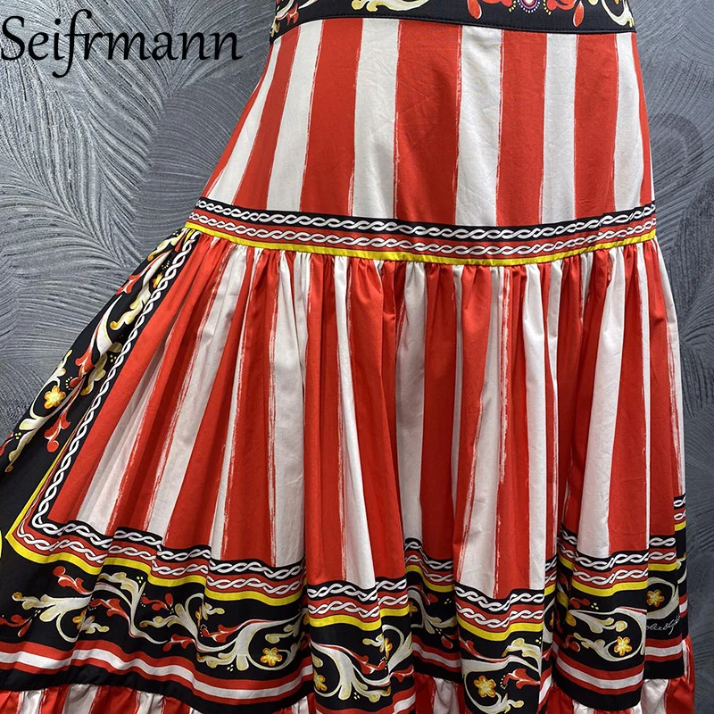 سلسلة تنورة بطول الخصر مطبوعة من القطن عالي الجودة من Seifrmann لخريف 2025 #5