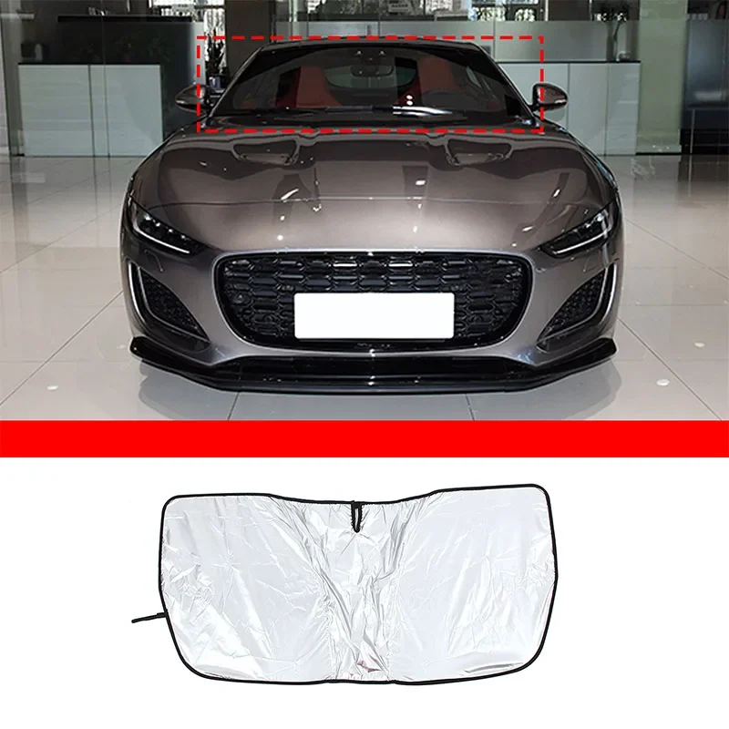 

For Jaguar F-TYPE 2013-2022 Car Front Glass Sunshade Silver Tape Interior Accessories 1 Pcs