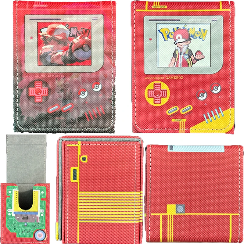 

Коробка для хранения карт Pokemon Seires PTCG, домашняя коробка для GAMEBOY, ретро-кирпич, коробка для усилителя покемонов, игрушки для мальчиков, Coleccionables