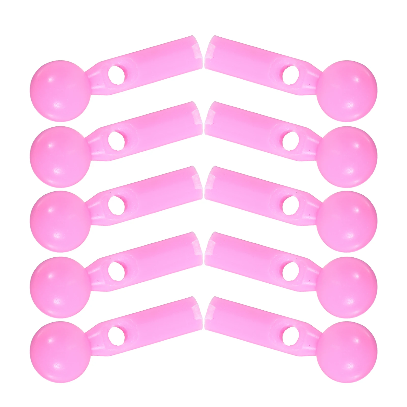 

10pcs Umbrella Tail Beads Soft Safety Design Vibrant Colors Secure Fastening Replacement Beads For Rain Umbrellas Pink