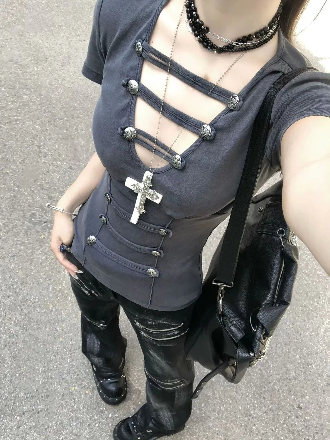 Vintage American Elegant Patchwork Blouse Women Y2K Harajuku Slim Pullover Japanese Style Korean Fashion Stylish Casual Outfit