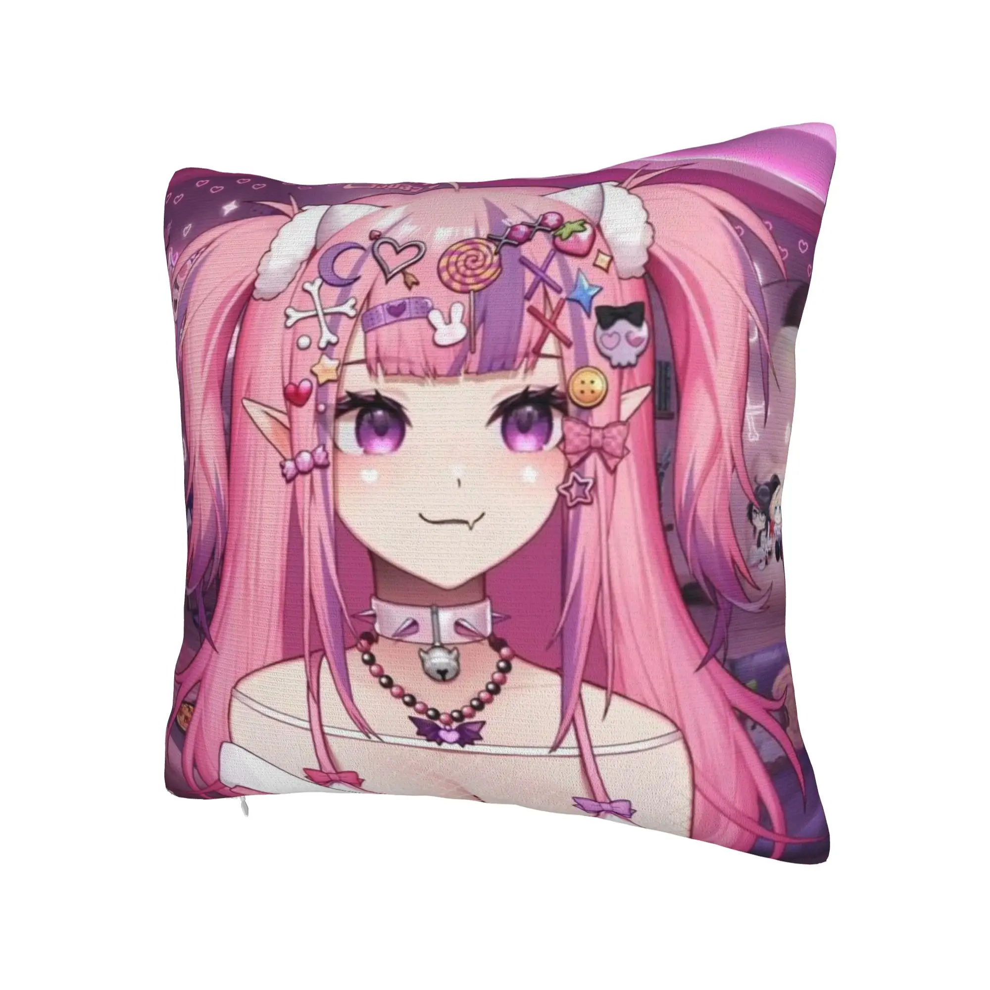 Ironmouse Vtuber Pillow Cover  Soft Cushion Cover Cute Funny Pillow Case For Living Room Chair