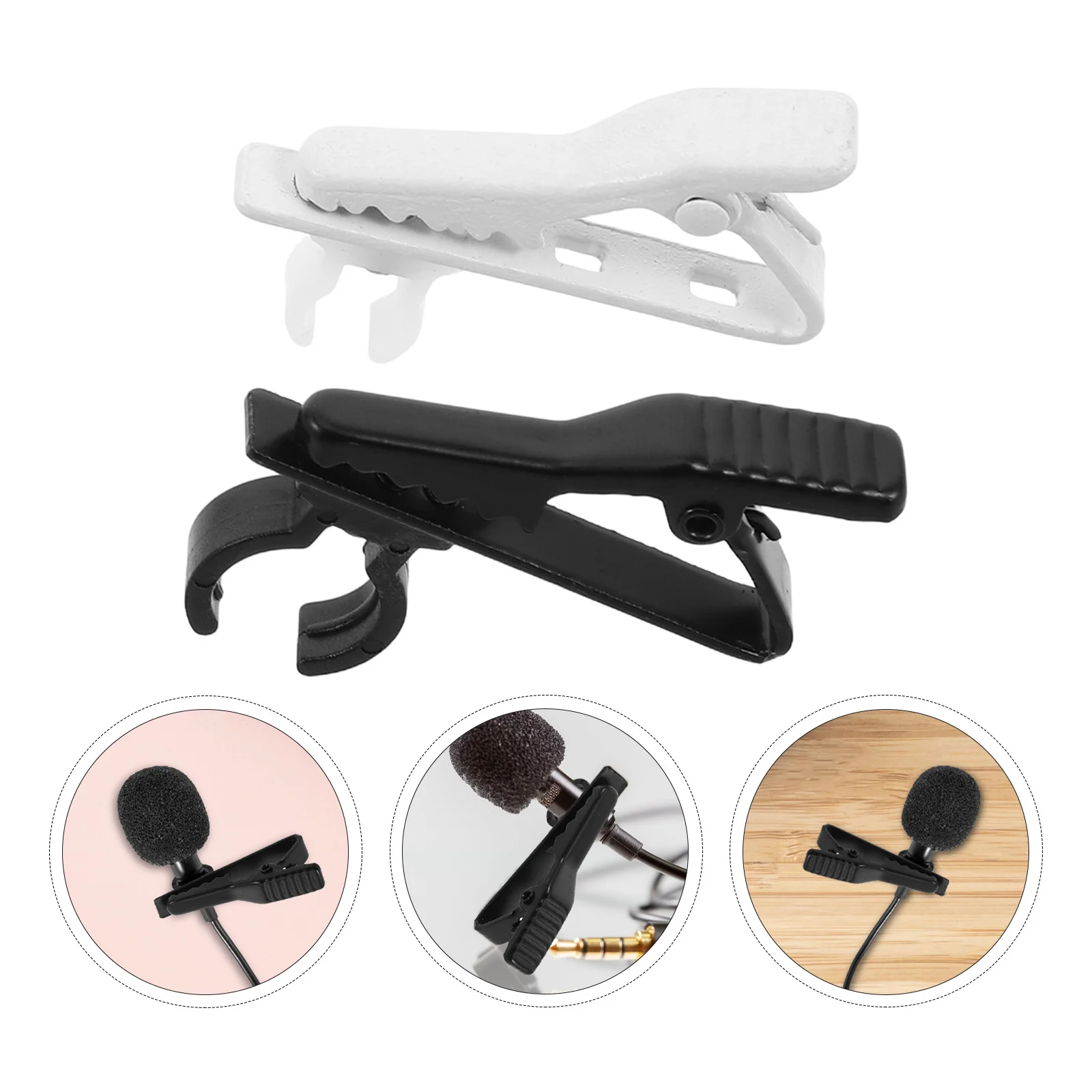 

1 set 1 Set Lavalier Microphone Clips Universal Fit Lapel Clip For Women Shirt Mount Holder Secure Grip Lightweight Design For
