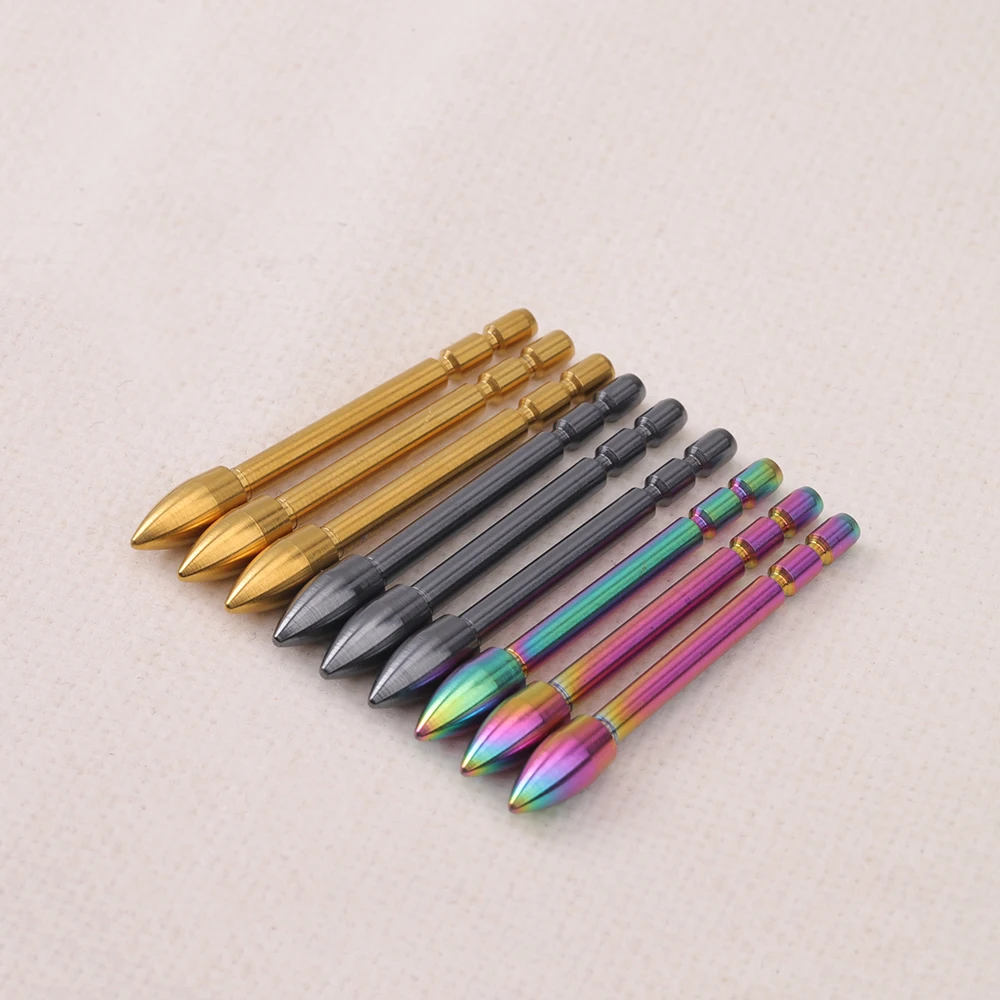 1/3pcs 120grains Tungsten Steel Glue-in Archery Hunting Shooting Bullet Arrow Point Tips for X10 and other ID3.2mm Arrow Shaft