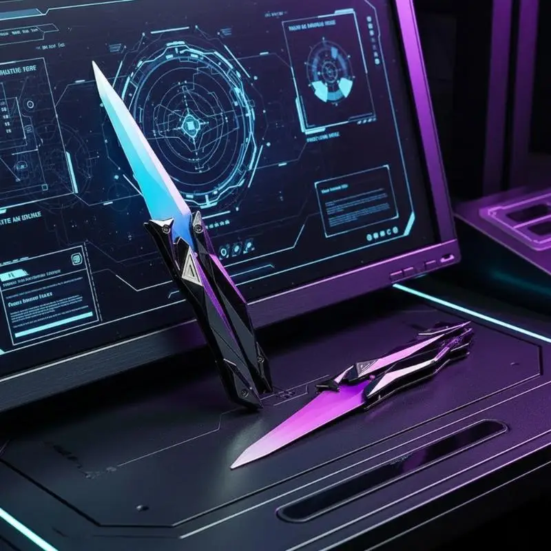 Foldable Butterfly Blade Toy 3D Engraved Tactical Shooter Style Collectible for Cosplay Role Play Show
