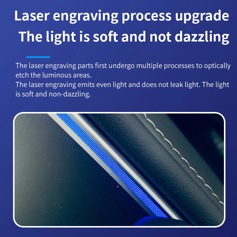 Ambient Light for Tesla Aaccessories Model 3 Y Laser Engraving 128 Color Dynamic Backlight Atmosphere Light for Tesla 2019-2024