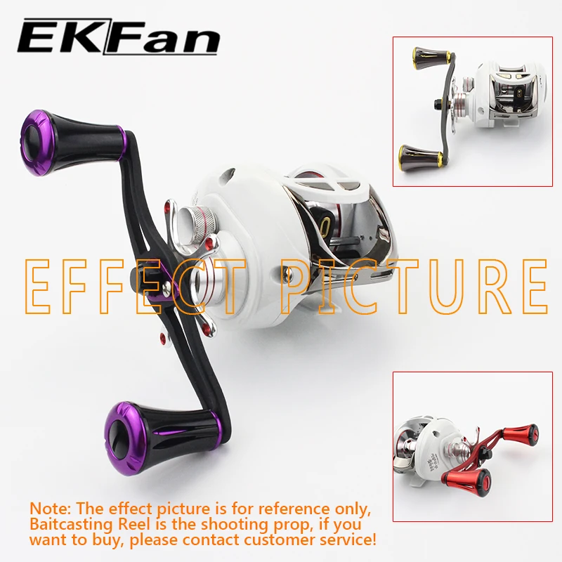 EKFan 120mm Angelrollen-Griff aus Aluminiumlegierung mit Doppelknopf, 7*4/8*5mm Loch für A/S/D Baitcasting- und LURE-Rollen, Zubehör – Detail 10