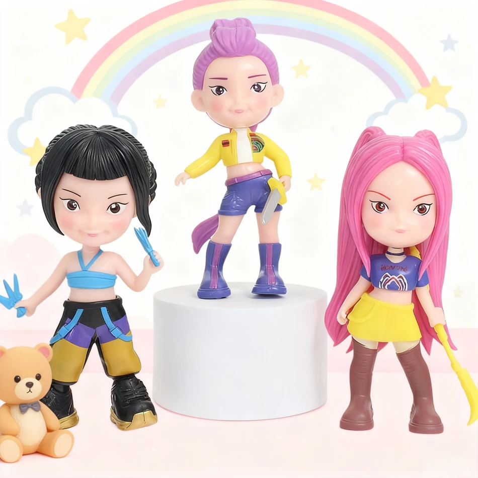 2025 핫 애니메이션 K팝 데빌 헌터 인형 비닐 장난감 루미 미라 조이 캐릭터 비닐 마스크 블라인드 박스 장식품 생일 선물