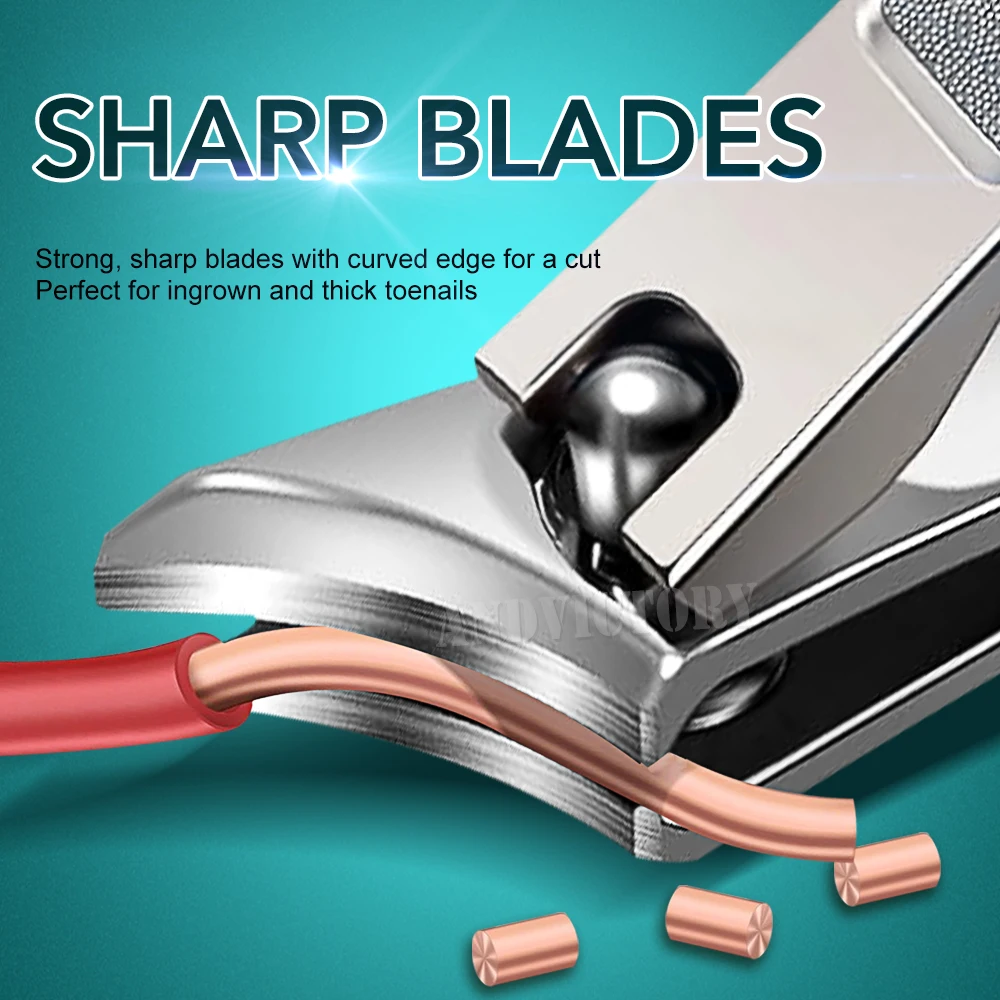 1 قطعة مقص أظافر نام مائل منحني شفرة أظافر كليبرز للأظافر السميكة الفولاذ المقاوم للصدأ المهنية أظافر المقص