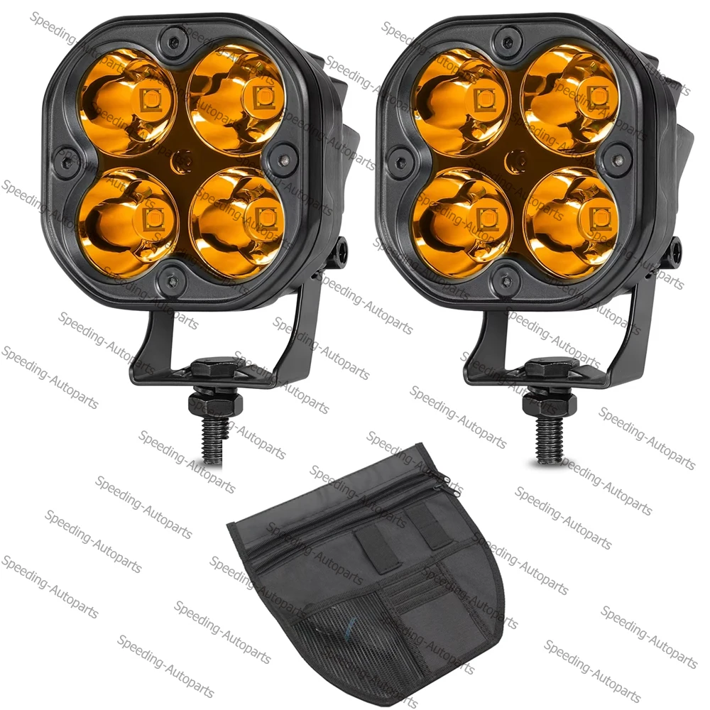 

Suitable for Yamaha Nmax 155 V1/V2 seat lower back storage bag tool bag Motorcycle Under Storage + 3" Cube LED Work Pods Amber