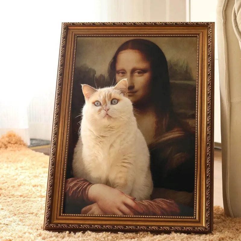 

Cat House Art Oil Painting Cat Scratch Board Photo Frame Vertical Scratch-resistant and Wear-resistant Cats Toy Cat Supplies