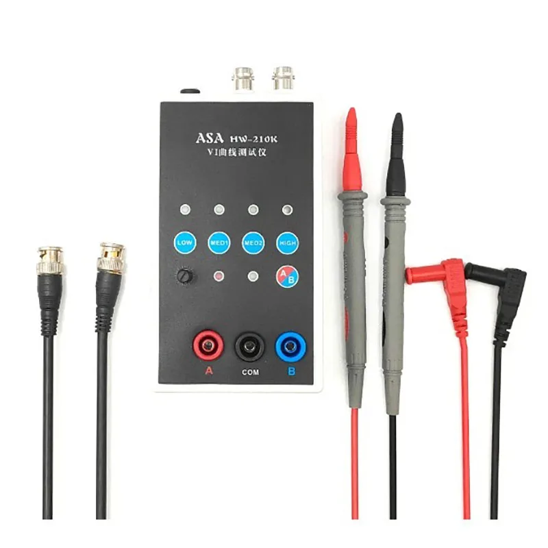 

Circuit Board Online Detection ASA Tester 4-Level Adjustable HW-210K Dual Channel Handheld VI Curve Tester