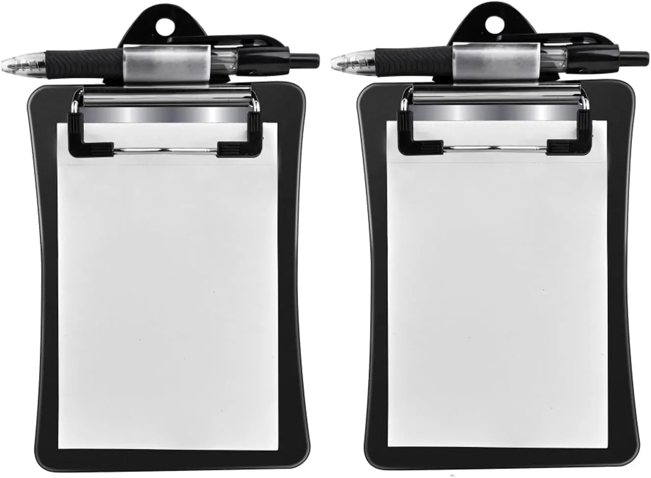 

Mini Clipboard with Magnetic Back, 2-Pack, Includes Paper Pad & Pen, Black