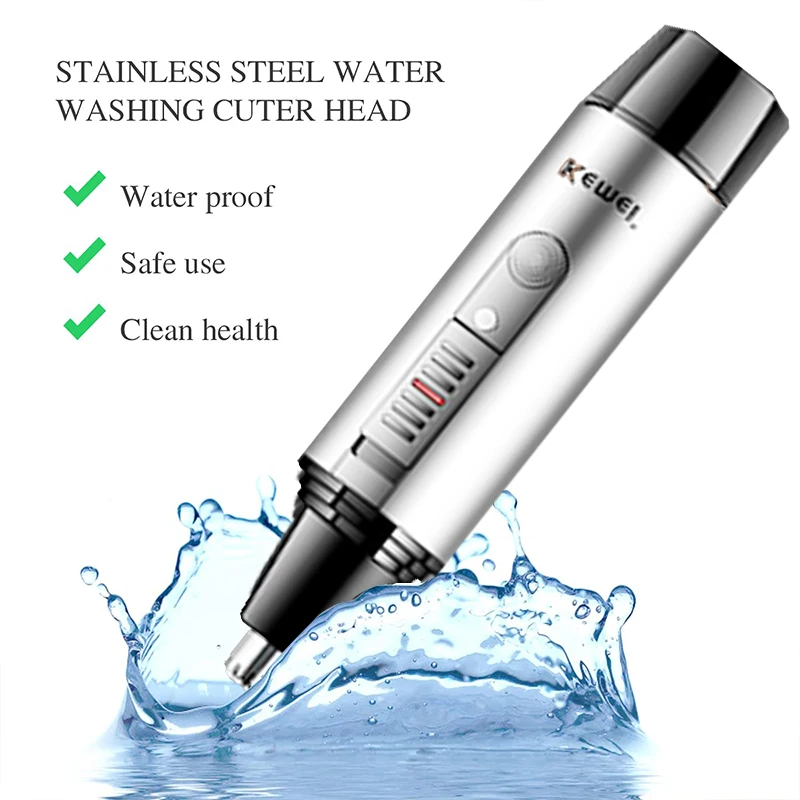 Kemei Grooming Kit 2in1 Nose Trimmer For Men Rechargeable Face Trimer Beard Trimmer For Nose And Ears Hair Removal