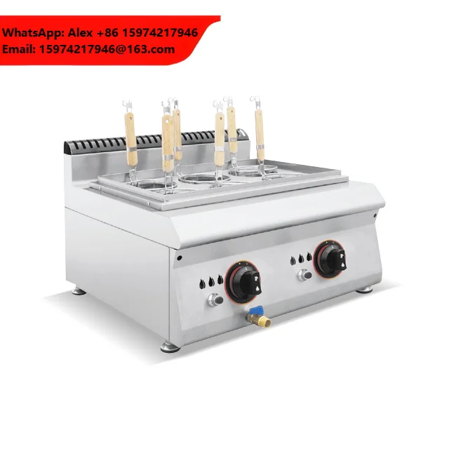 Restaurant Equipment Stainless Steel Counter Top Commercial Noodle Cooker Gas Portable Electric Pasta Boiler Cooking Machine
