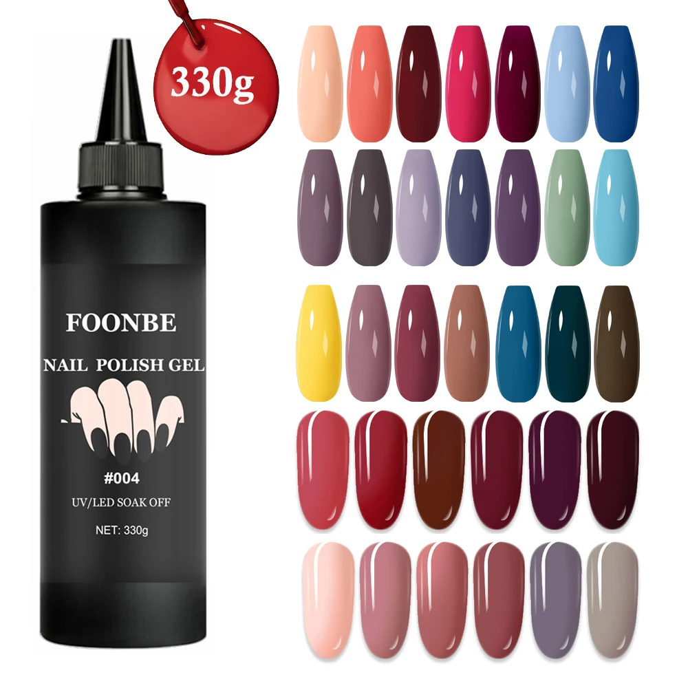 

330g Black White Nail Color Professional Nail Polish Gel Semi Permanent Varnish Soak Off UV LED Nails Art Functional Gel