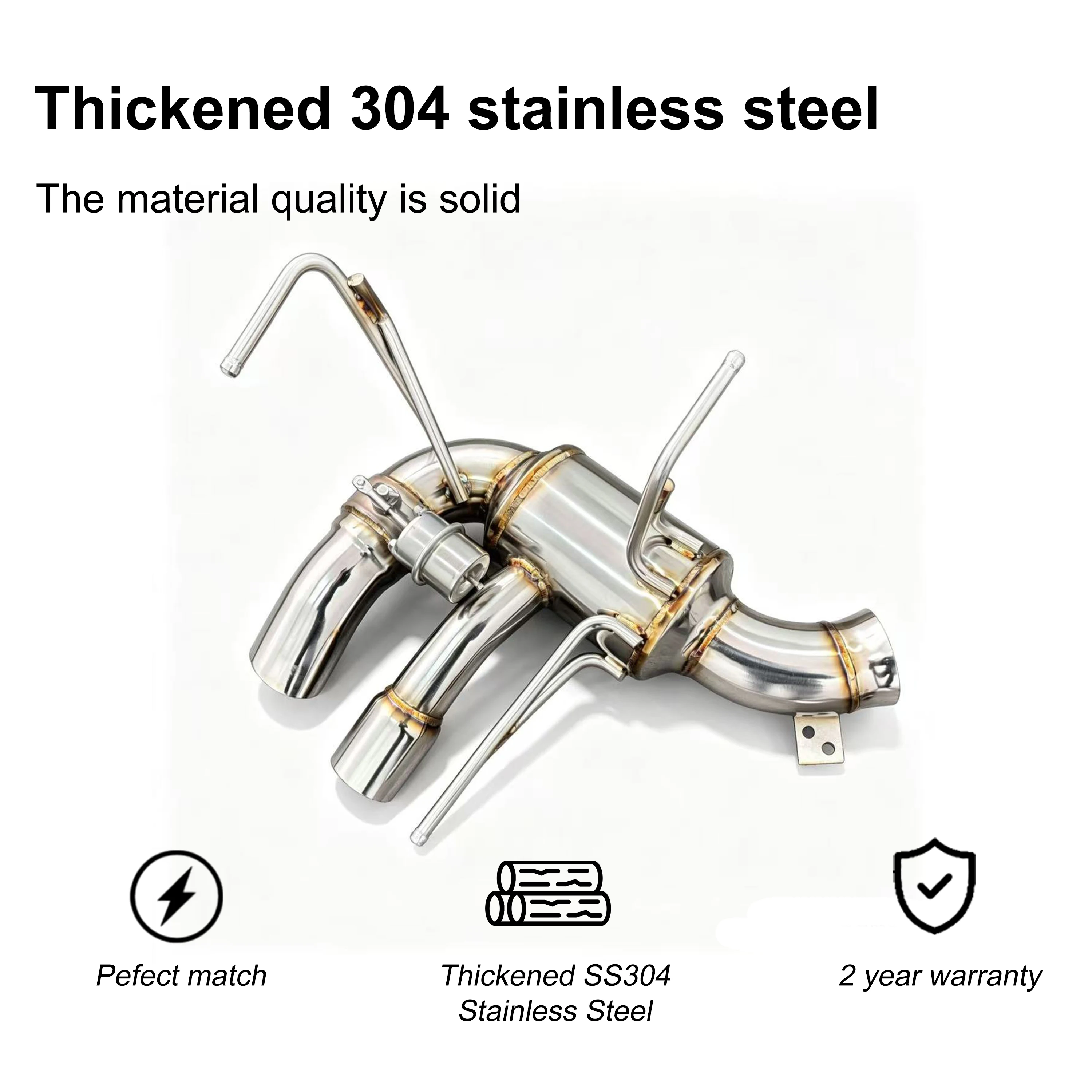SUS304 Edelstahlmaterial ist geeignet für Ferrari 812 Hochwertiges Catback-Auspuffrohr. – Detail 5