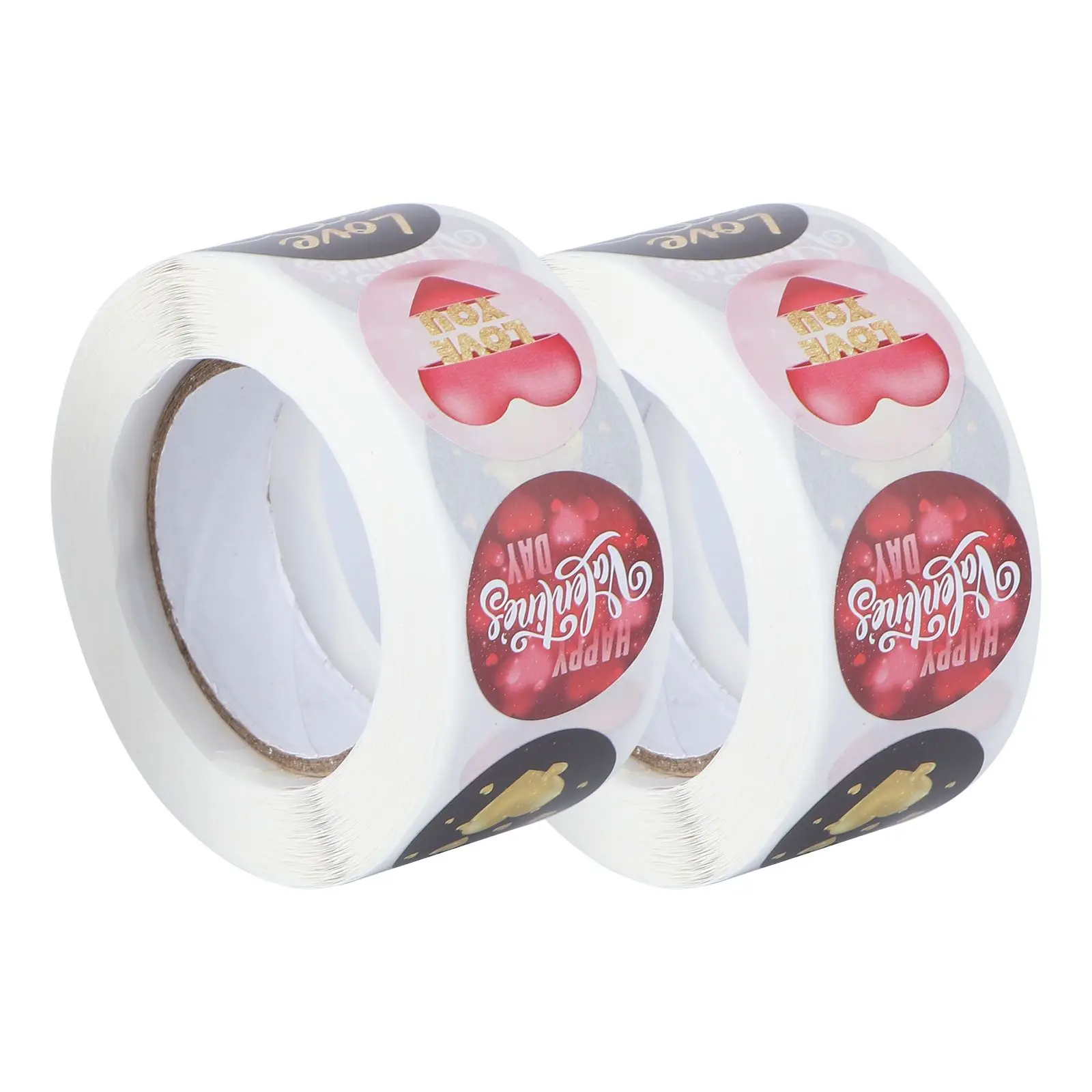 

2 Rolls Stickers Decorative Gift Bouquet Label Sealing Decals Party Supplies Valentine Decor Valentine Day Sticker