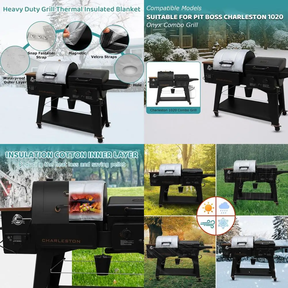

Теплоизоляционное одеяло для гриля Pit Boss Charleston 1020 Combo, PB1020NX, теплоизоляционное одеяло для коптильни Pitboss, термозащитные запасные части