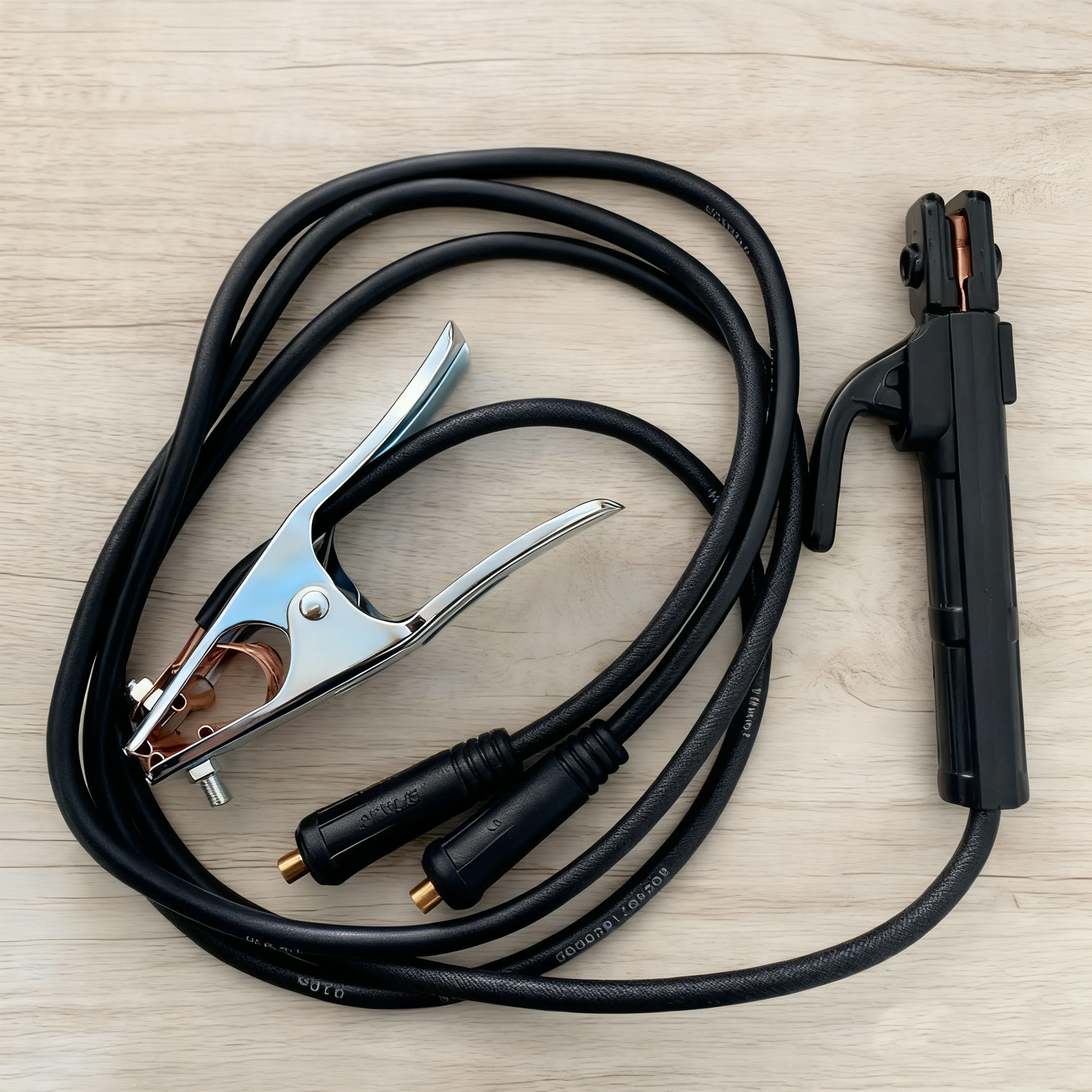 Fio de braçadeira de soldagem + fio de braçadeira de soldagem, 2 peças de acessórios de máquina de solda, conectores rápidos 10-25, adequado para mma, etc.