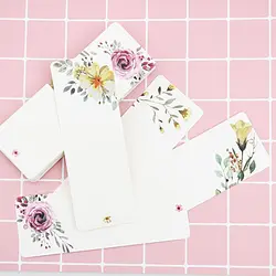 40 PCs/lot Creative Book Holder Diy Office & School Supplies Bookmark Gift Tag Vintage Word Card Flower Pattern