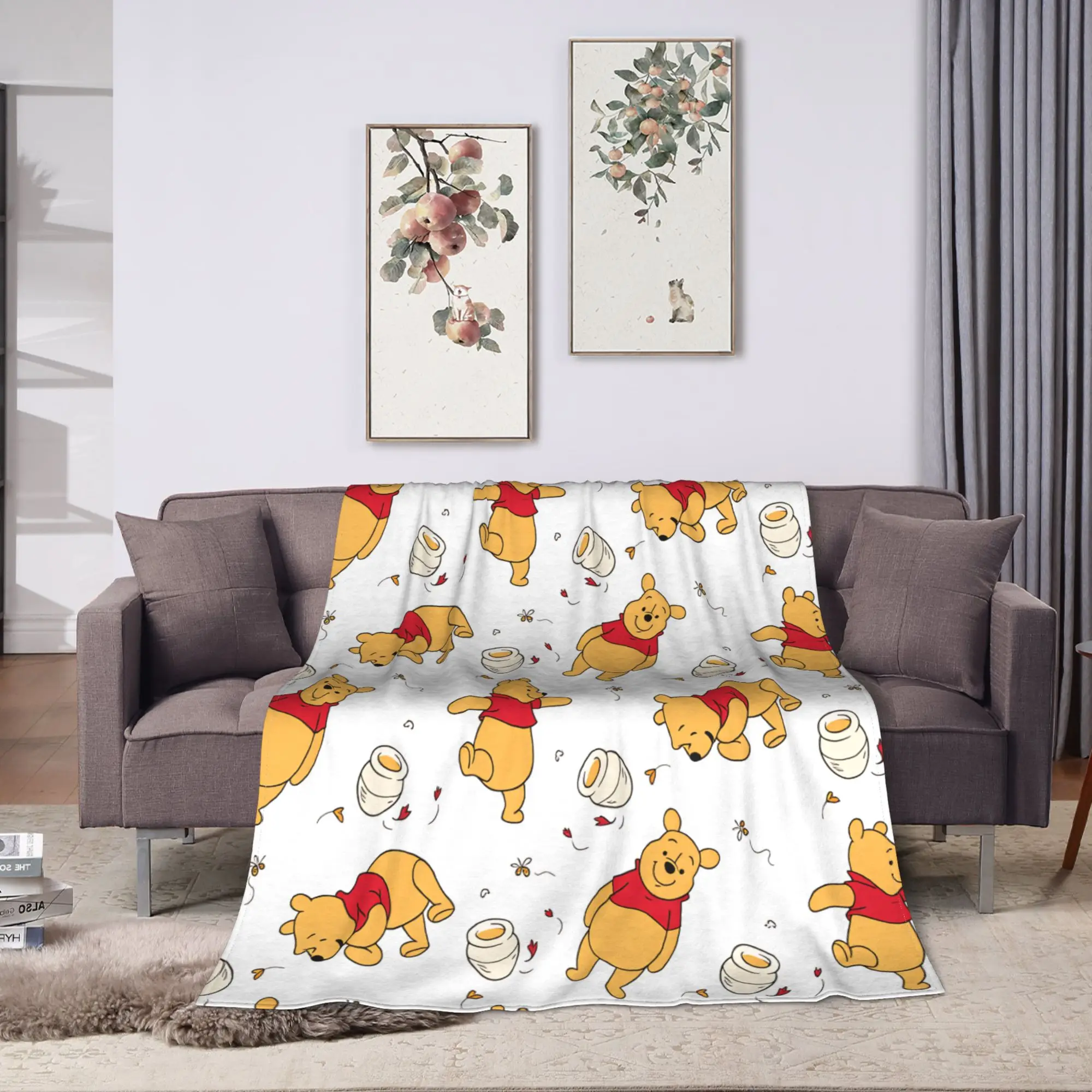 W-Winnies the P-Pooh Blanket Quality Comfortable  Throw Blanket Spring Travel Car Sofa Home Novelty Bedspread