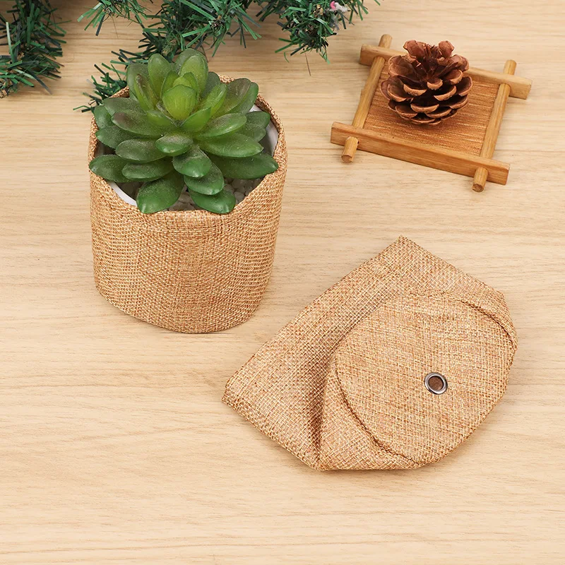 Bonsai Tree Kit Mini Succulents Burlap Pots with Plant Labels Growing DIY Gardening for Plant Lovers Succulent Pot