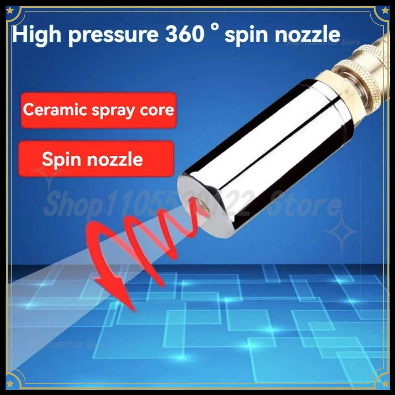 Industrial Ultra-high Pressure Cleaner Accessories Lotus 360 Degree Rotating Nozzle 5000PSI 040 350 Kg