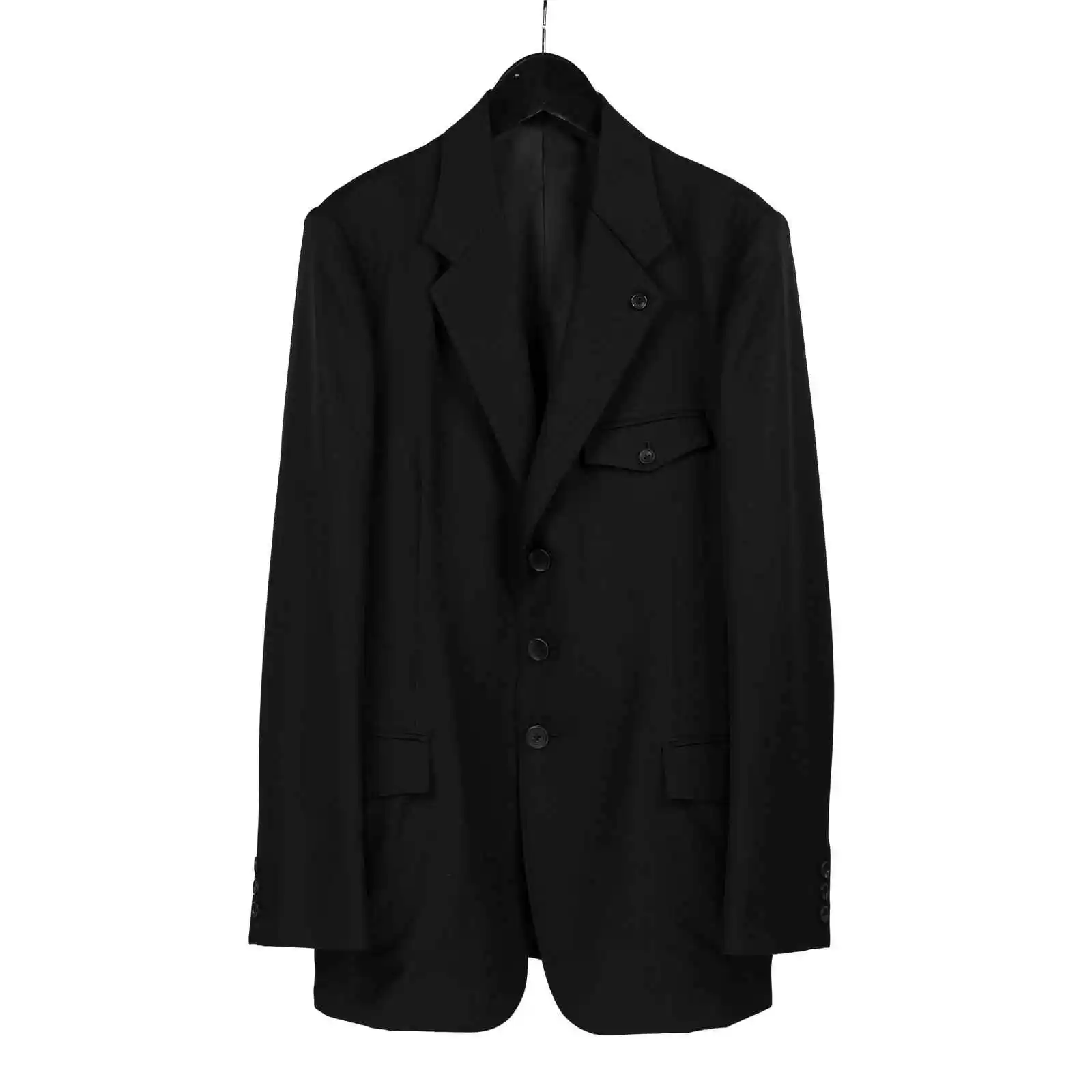 

TOP-YAMAMOTO Японский оригинальный дизайн Темно-нишевый костюм свободного кроя