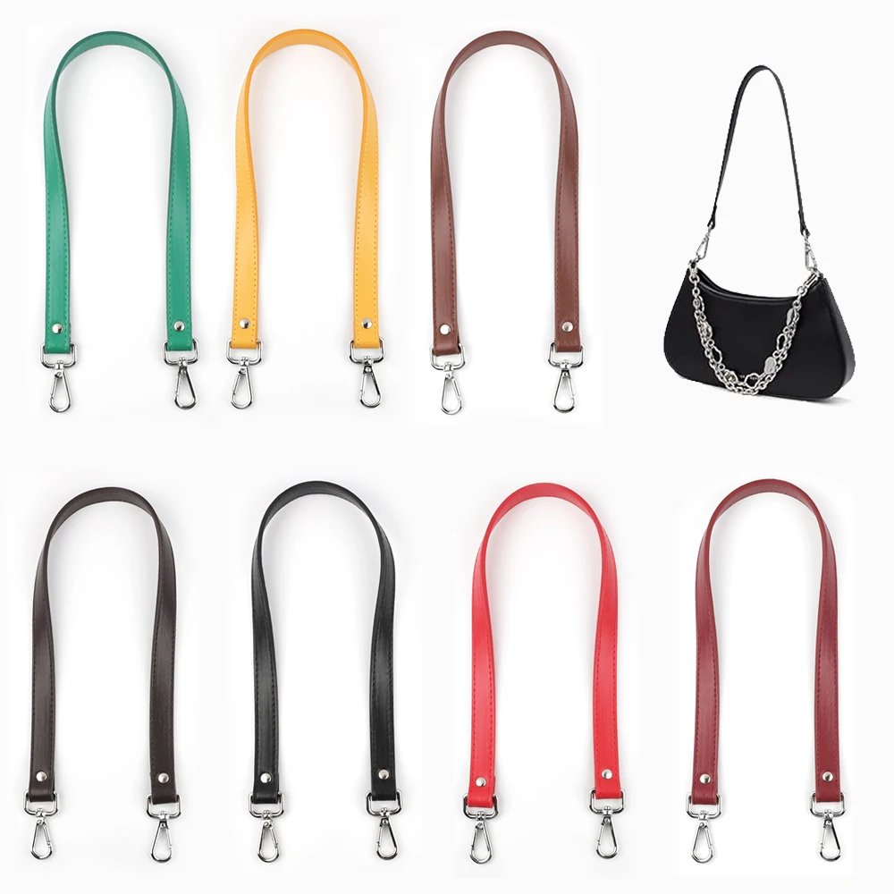 

62cm PU Leather Bag Strap Handle Short Shoulder Straps Replacement Belt DIY Women Purse Handbag Handles Bags Accessories