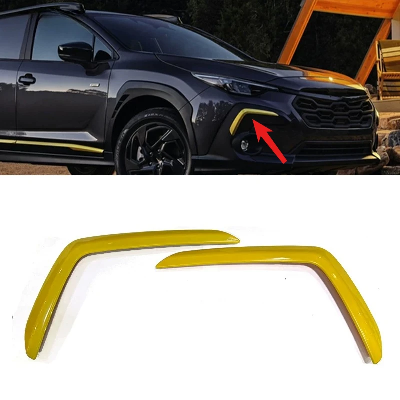 

For Subaru CROSSTREK Asahi Leopard Lamp Brow Front Face Headlight Anti-collision Strip Front Bar Decorative Sticker Modified